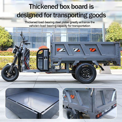 Όλο το σύστημα ελέγχου τύπου σωλήνα 800w/1000w/1200w/1500w Ανοιχτό ηλεκτρικό τρίκυκλο για ενήλικες